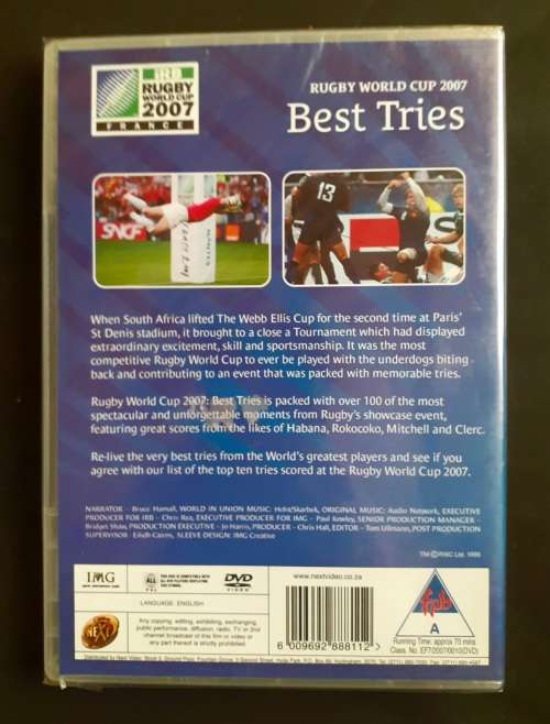 Rugby World Cup 2007 Best Tries (New & Sealed DVD)