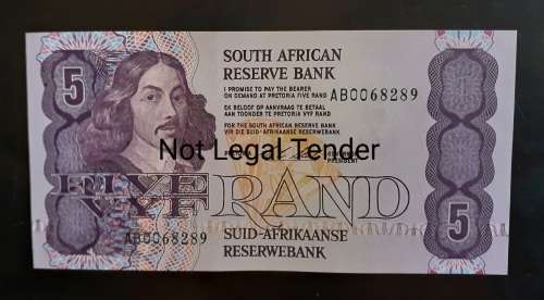South Africa Five Rand CL Stals Bank Note - AU