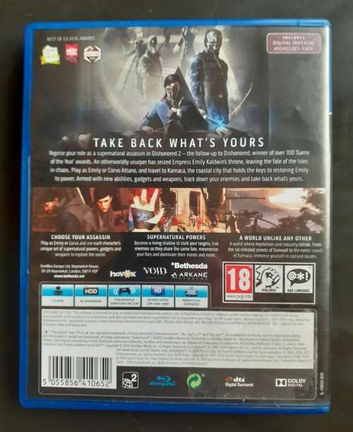 Dishonored 2 PS4 Game