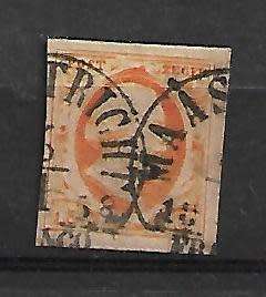 Netherlands 1852 King William III 15c SG#3 Fine Used
