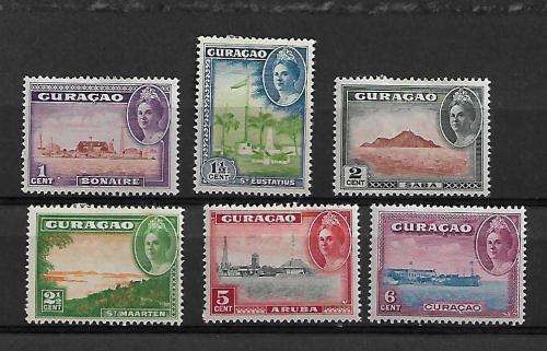Curacao 1942-1943 Full Set of 6 Stamps MH