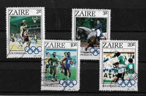 Zaire - 1984 Summer Olympics Part Set of 4 Stamps Fine Used