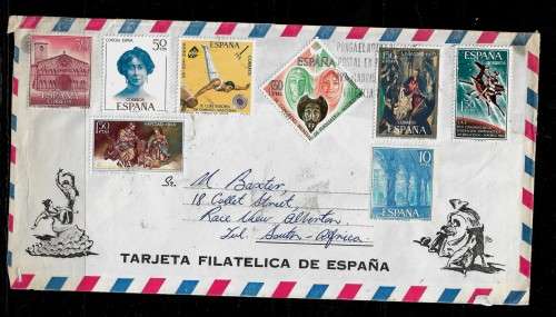 Spain - Letter Posted to Alberton, South Africa