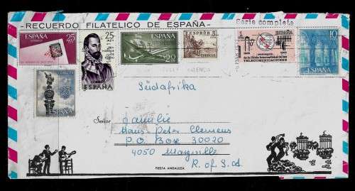 Spain - Letter Posted to Wayville, South Africa