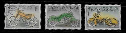 Hungary - 1985 Motorcycles Part Set of 3 Stamps VFU