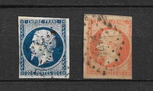 France 1853 20c & 40c Stamps Fine Used