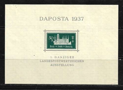 Danzig - 1937 Daposta Block MH