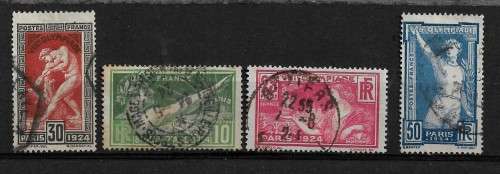 France - 1924 Olympics Full Set of 4 Stamps - VFU