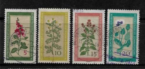East Germany - 1960 Medicinal Plants Part Set of 4 Stamps Fine Used
