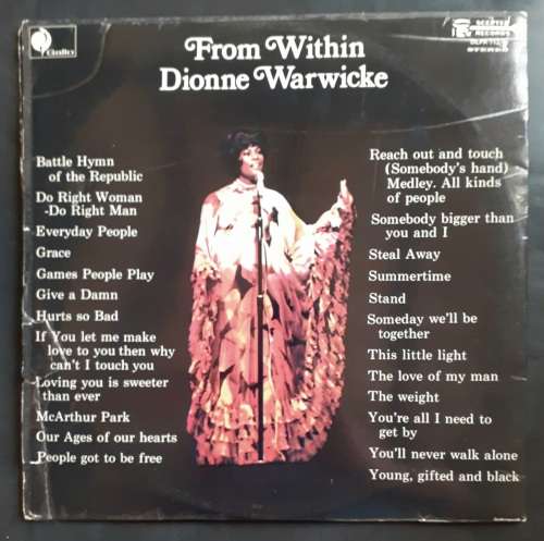 Dionne Warwicke - From Within Double LP Vinyl Record Set