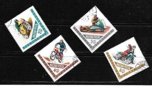 Hungary - 1962 Motorcycle Racing  Part Set of 4 Stamps VFU