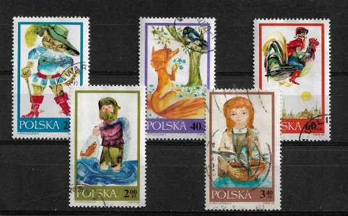 Poland - 1968 Fairytales Part Set of 5 Stamps Fine Used