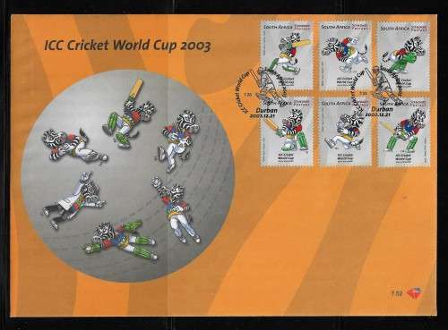 South Africa - 2003 ICC Cricket World Cup Large FDC #7.52