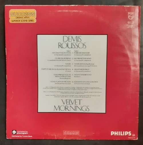 Demis Roussos - Velvet Mornings LP Vinyl Record
