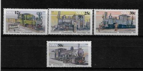 SWA - 1985 Narrow-guage Locomotives Full Set of 4 Stamps MNH