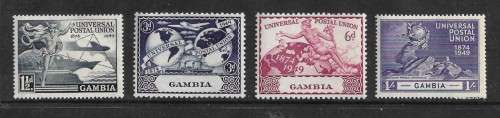 Gambia - 1949 75th Anniversary of UPU Full Set of 4 Stamps MH