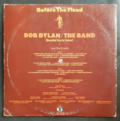 Bob Dylan / The Band - Before The Flood Double LP Vinyl Record Set - USA Pressing