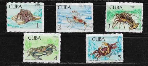 Cuba - 1969 Sea Life Part Set of 5 Stamps Fine Used
