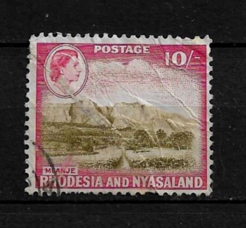 Rhodesia & Nyasaland - 1959 QEII Definitive 10s Stamp Used