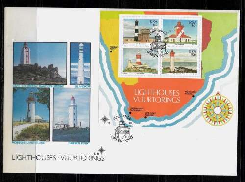 South Africa - 1988 Lighthouses Large FDC# S14