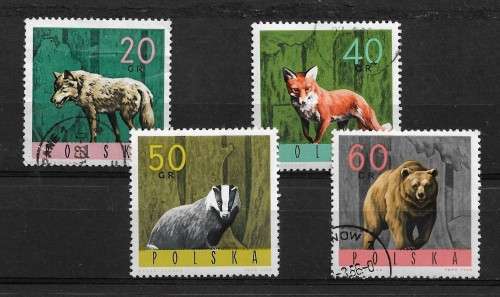 Poland - 1965 Dogs Part Set of 4 Stamps Fine Used