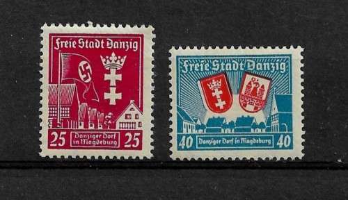 Danzig - 1937 Dorf in Magdeburg Full Set of 2 Stamp MH