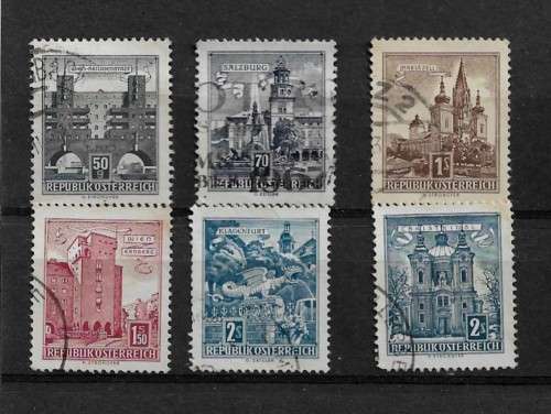 Austria - 1968 Definitive Part Set of 6 Stamps Fine Used