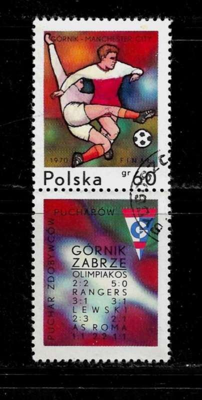 Poland - 1970 Gornik Zabrze Road to European Football Final Full Set of 2 Stamps VFU