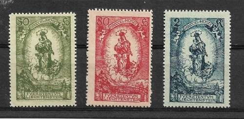 Liechtenstein - 1920 80th Birthday of Prince Johan II Full Set of 3 Stamps MH