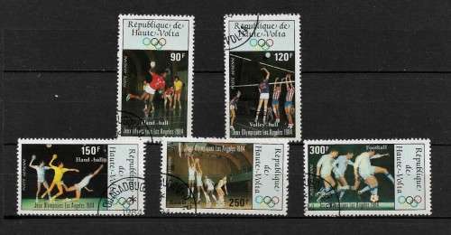 Upper Volta - 1984 Summer Olympics Full Set of 5 Stamps VFU