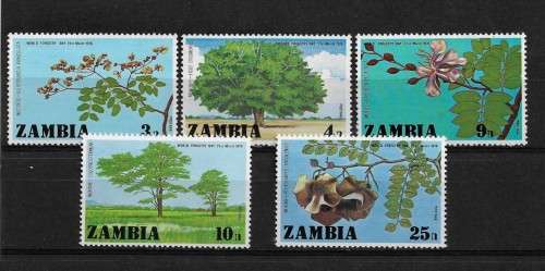 Zambia - 1976 World Forestry Day Part Set of 5 Stamps VFU
