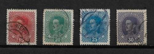 Austria - 1917 Full Set of 4 Stamps Fine Used