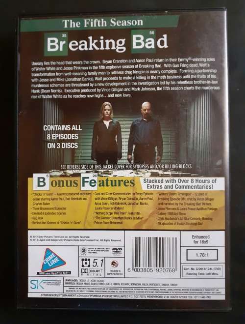 Breaking Bad Season 5 (3 DVD Set)
