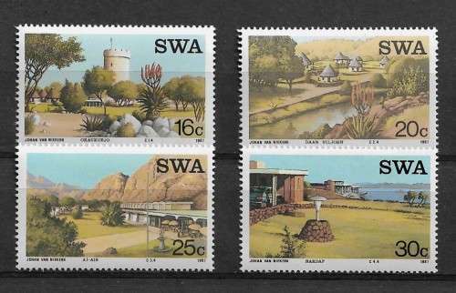 SWA - 1987 Tourist Camps Full Set of 4 Stamps MNH