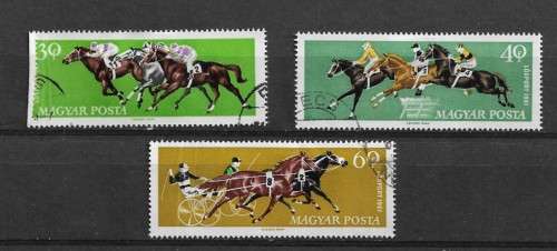 Hungary - 1961 Horse Racing Part Set of 3 Stamps Fine Used
