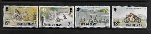 Isle of Man - 1977 70th Anniversary of Manx TT Races & Boy Scout Full Set of 4 Stamps MNH