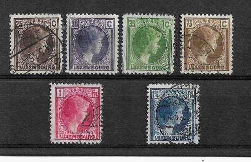 Luxemburg - 1930 Definitive Issue Part Set of 6 Stamps Fine Used