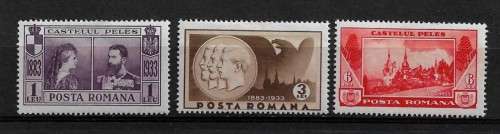 Romania - 1933 Full Set of 3 Stamps MH