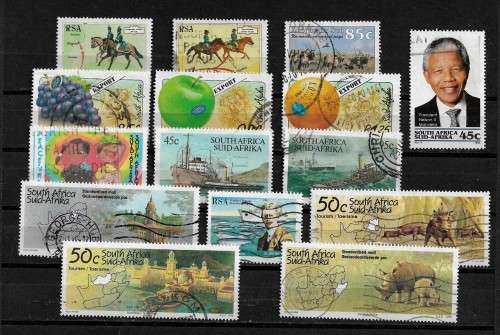 South Africa 1990s Collection of 15 Stamps VFU