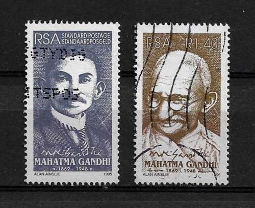 South Africa - 1995 Mahatma Ghandi Full Set of 2 Stamps VFU