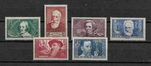 France - 1938 Full Set of 6 Stamps MH