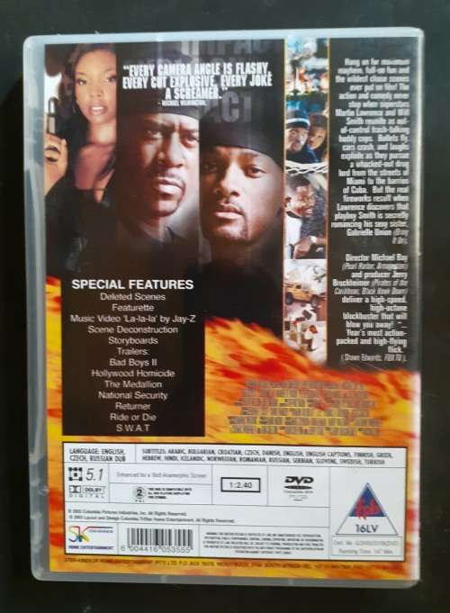 Bad Boys II Martin Lawrence & Will Smith (2 DVD Set)