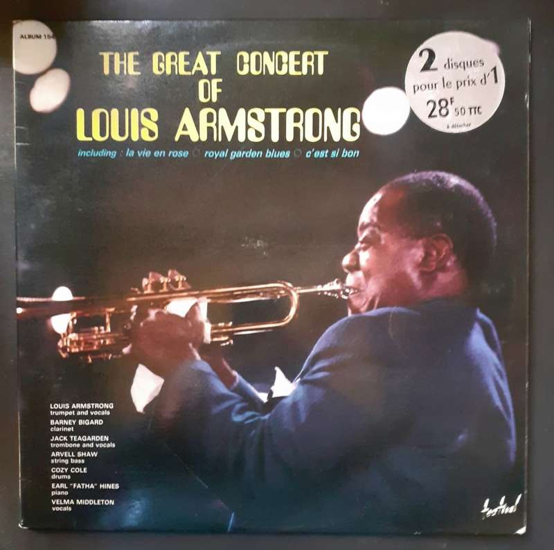 Louis Armstrong - The Great Concert Of Louis Armstrong Double LP Vinyl Record Set - France Pressing