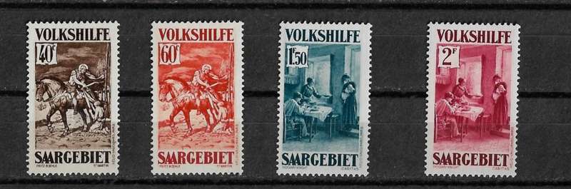 Saar (Germany) - 1929 `Orphaned` by Kaulbach Part Set of 4 Stamps MH
