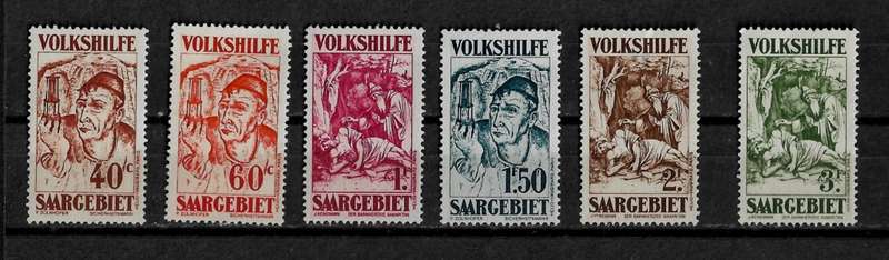 Saar (Germany) - 1931 National Relief Paintings Part Set of 6 Stamps MH