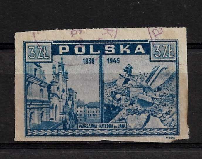 Poland - 1946 Warsaw Liberation 3zl Stamp Fine Used