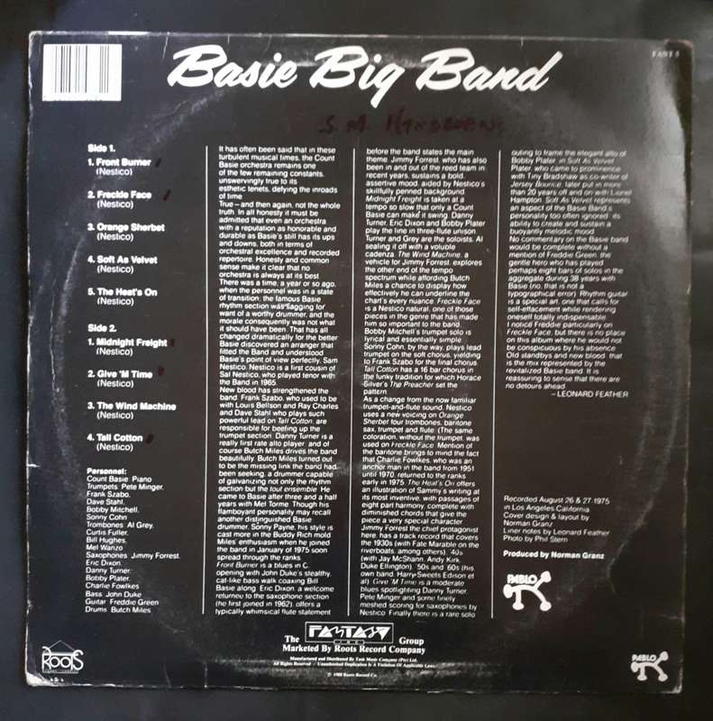 Count Basie - Basie Big Band LP Vinyl Record
