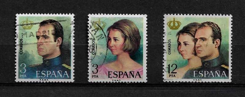 Spain - 1975 Proclamation of King Juan Carlos I Part Set of 3 Stamps Fine Used