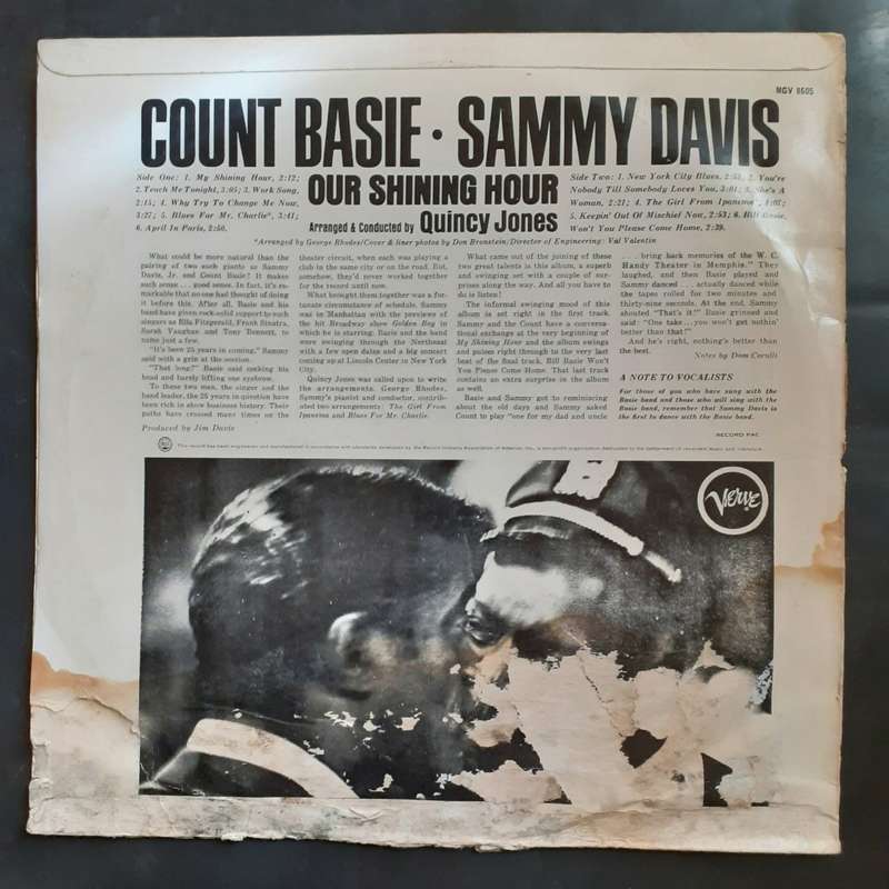 Sammy Davis / Count Basie - Our Shining Hour LP Vinyl Record