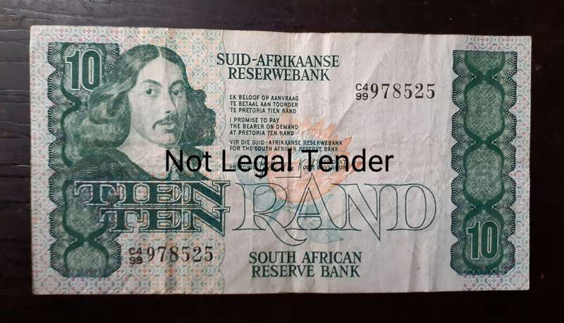 South Africa Ten Rand GPC de Kock Bank Note - XF